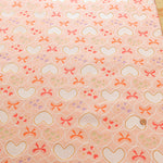Gold Brocade (Kinran) - Heart and Ribbon - nomura tailor