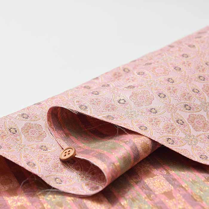 Gold Brocade with Cloisonne Flowers - nomura tailor