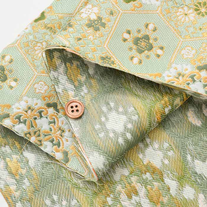 Gold Brocade Tortoiseshell Flower - nomura tailor