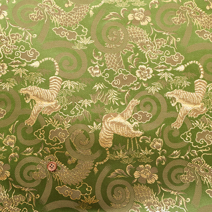 Gold Brocade (Kinran) - Dragon & Tiger - nomura tailor