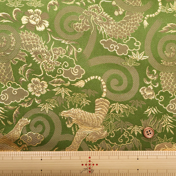 Gold Brocade (Kinran) - Dragon & Tiger - nomura tailor