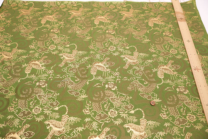 Gold Brocade (Kinran) - Dragon & Tiger - nomura tailor