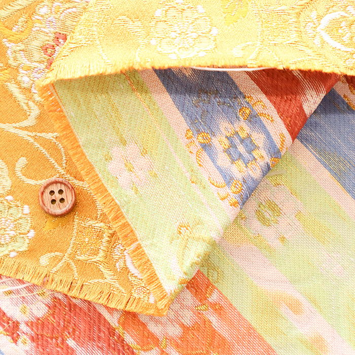 Gold Brocade (Kinran) - Diamond Ivy Flower - nomura tailor