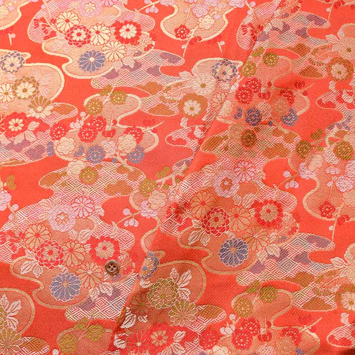 gold brocade chrysanthemum and Japanese apricot - nomura tailor