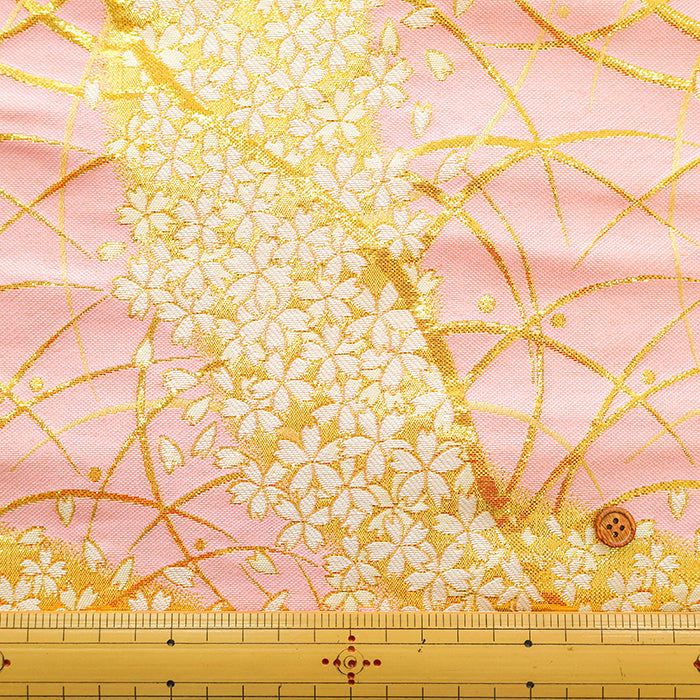 Gold Brocade (Kinran) - Cherry Blossom Haze - nomura tailor