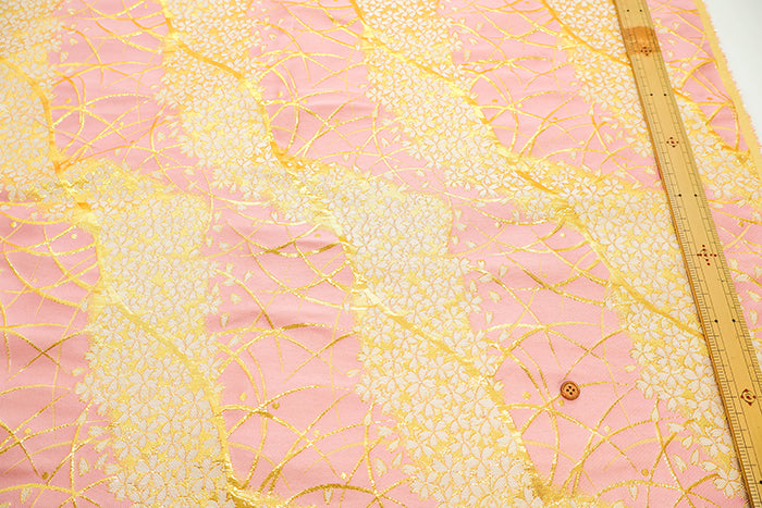 Gold Brocade (Kinran) - Cherry Blossom Haze - nomura tailor
