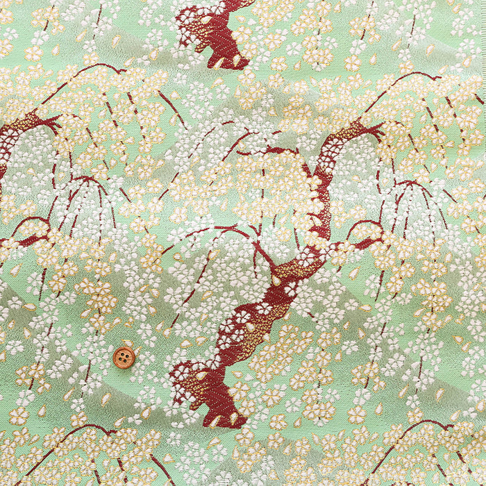 Gold Brocade (Kinran) - Weeping Cherry Blossoms - nomura tailor