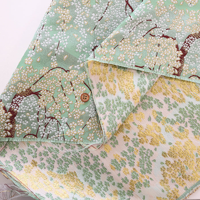 Gold Brocade (Kinran) - Weeping Cherry Blossoms - nomura tailor