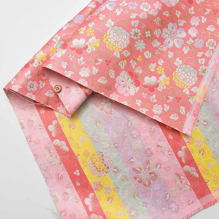 Gold Brocade Spring Flowers - nomura tailor