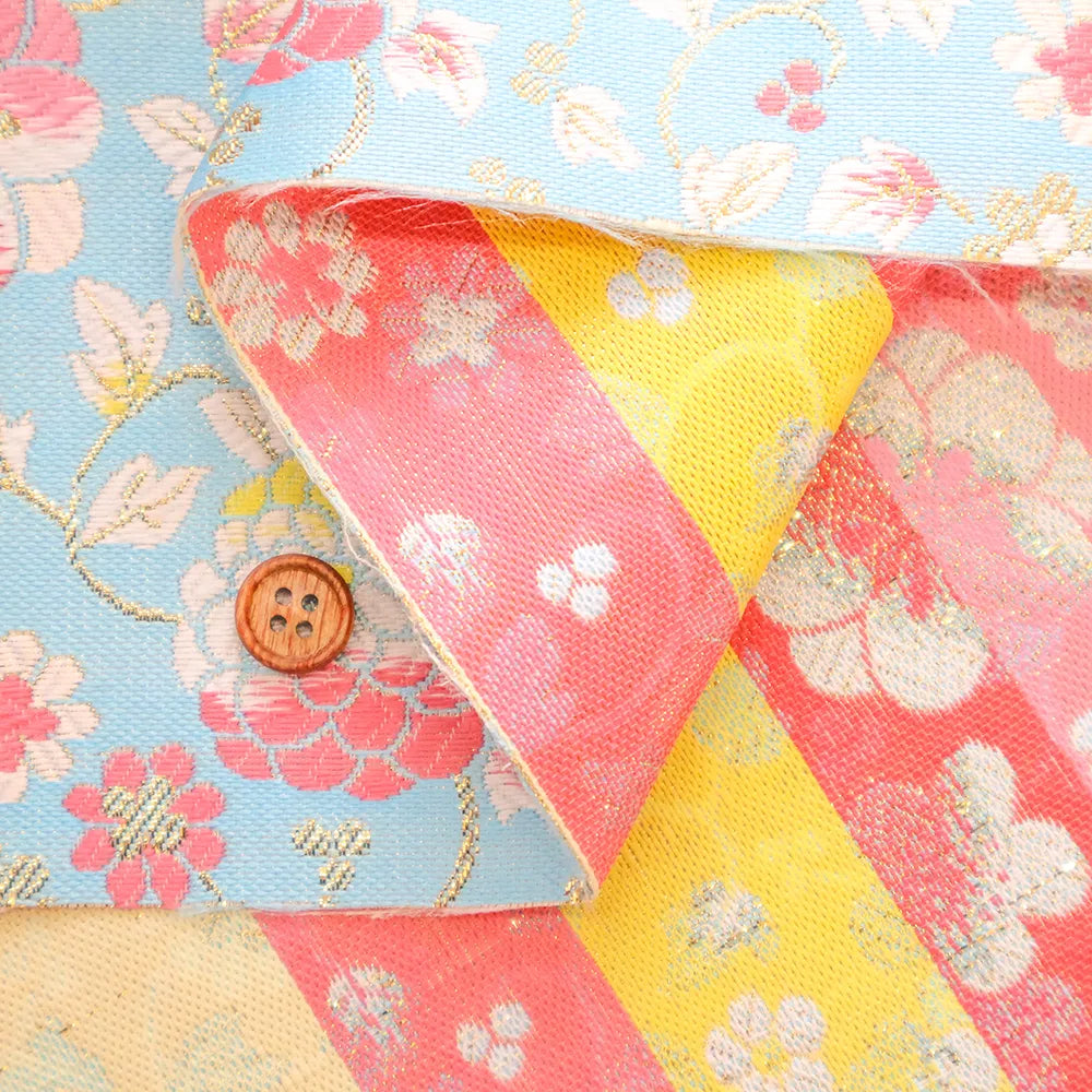Gold Brocade (Kinran) - Spring flowers - nomura tailor