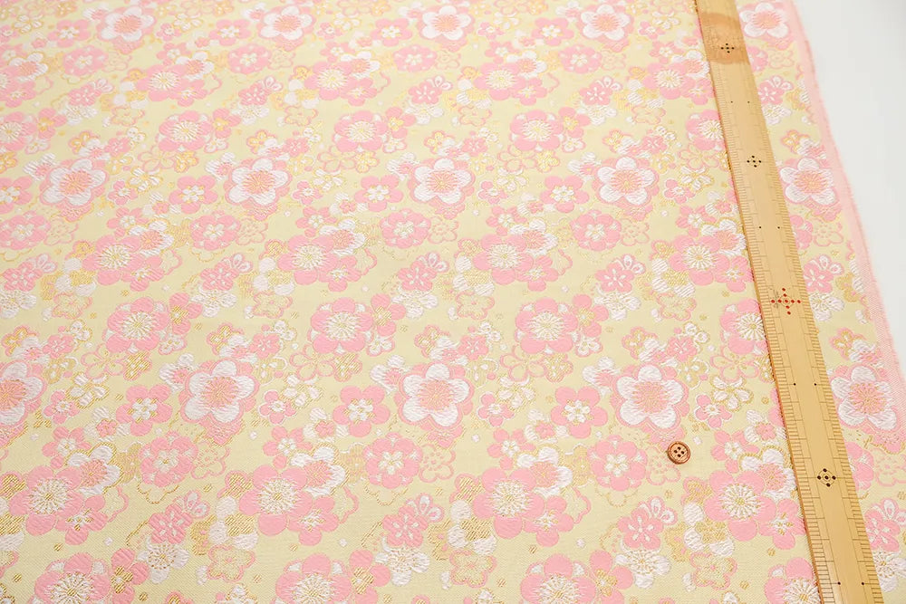 Gold Brocade (Kinran) - Modern Plum Blossoms - nomura tailor