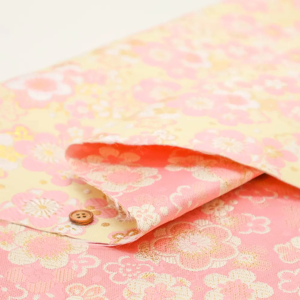 Gold Brocade (Kinran) - Modern Plum Blossoms - nomura tailor