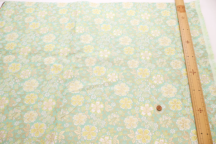 Gold Brocade (Kinran) - Cherry Blossoms - nomura tailor