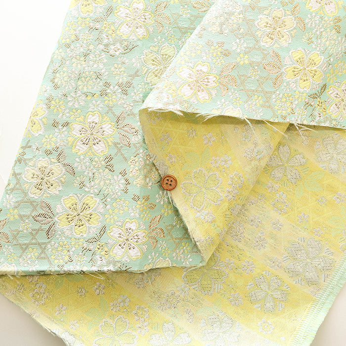 Gold Brocade (Kinran) - Cherry Blossoms - nomura tailor