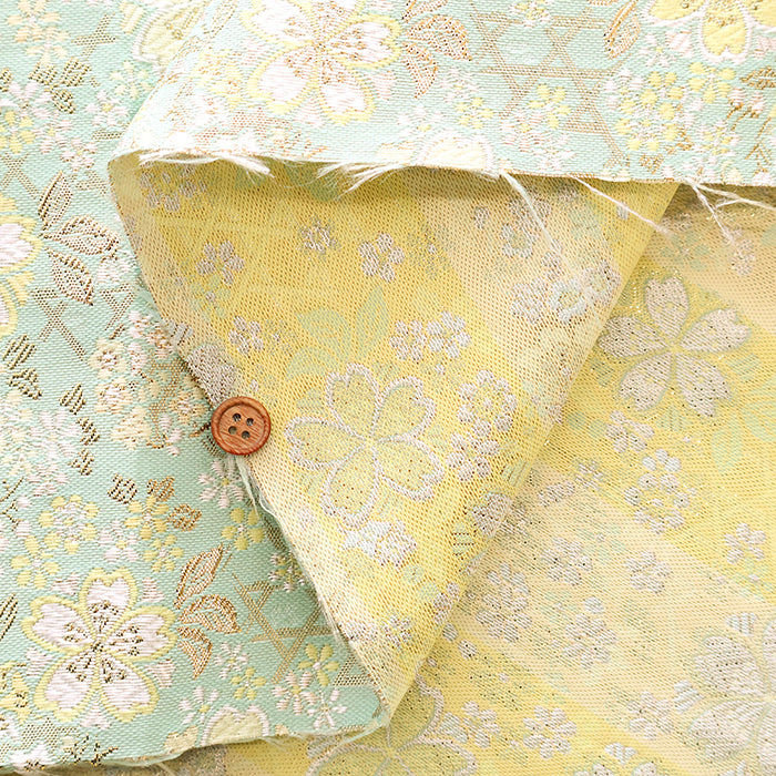 Gold Brocade (Kinran) - Cherry Blossoms - nomura tailor