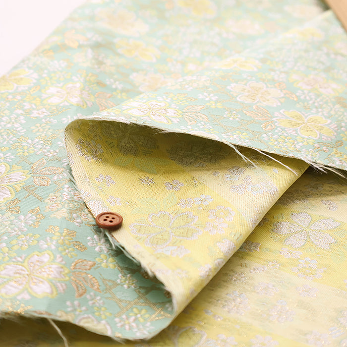 Gold Brocade (Kinran) - Cherry Blossoms - nomura tailor