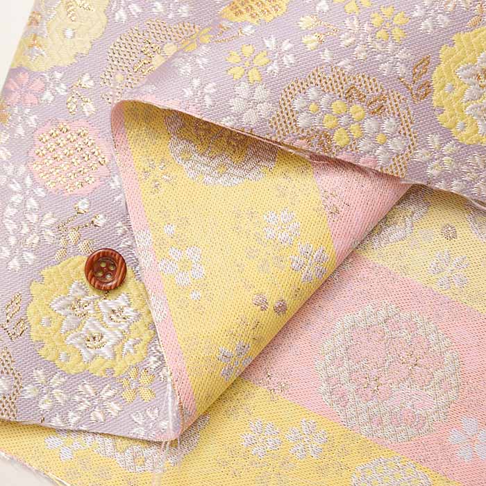 Gold Brocade, Cherry Blossom Bonbori - nomura tailor