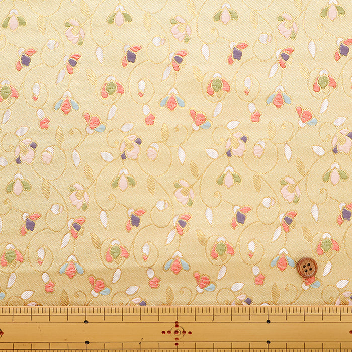 Gold Brocade (Kinran) - Ivy Arabesque and Flower - nomura tailor
