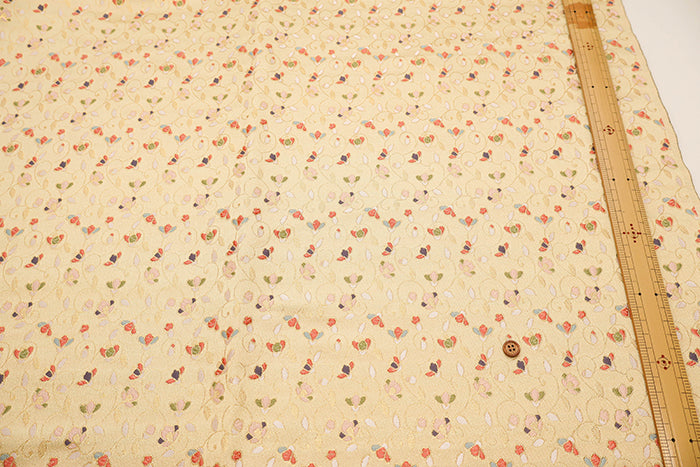 Gold Brocade (Kinran) - Ivy Arabesque and Flower - nomura tailor