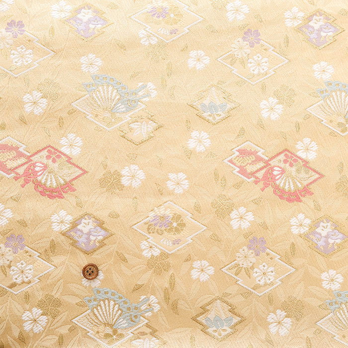 Gold Brocade (Kinran) - Matsukawabishi & Butterfly - nomura tailor