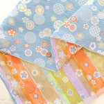 Gold Brocade (Kinran) - Flowing water with flowers - nomura tailor