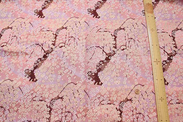 Gold Brocade with Drooping Cherry Blossoms - nomura tailor