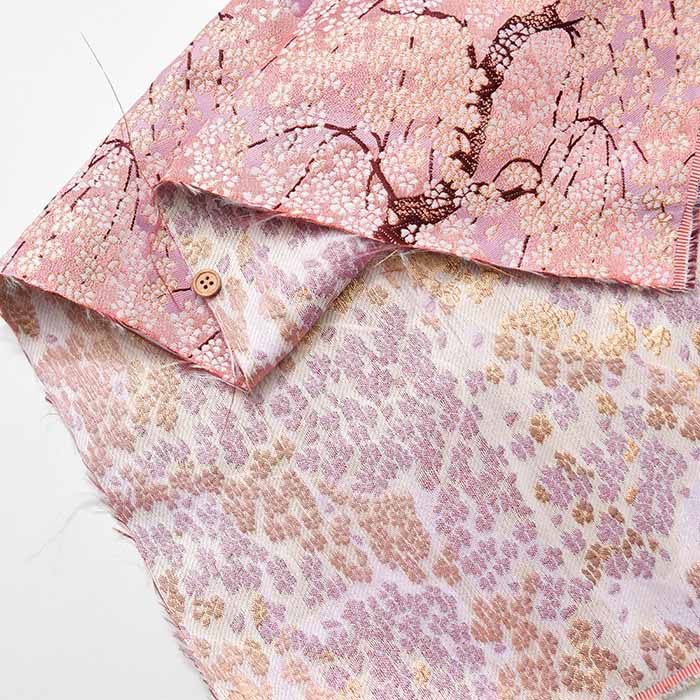 Gold Brocade with Drooping Cherry Blossoms - nomura tailor