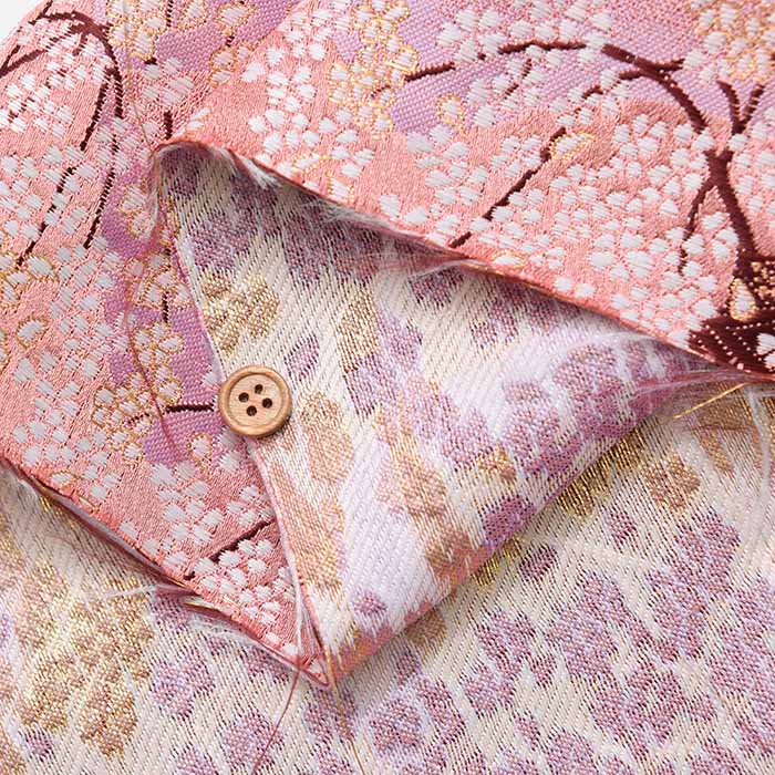 Gold Brocade with Drooping Cherry Blossoms - nomura tailor