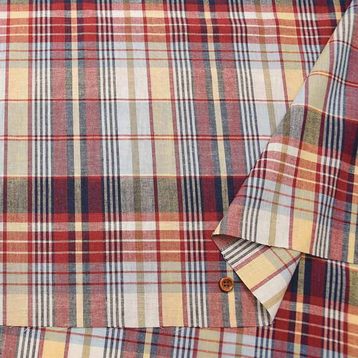 Cotton Madras Check Fabric made in India - nomura tailor