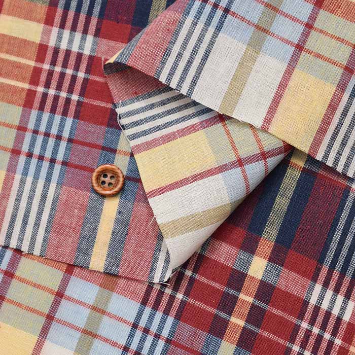 Cotton Madras Check Fabric made in India - nomura tailor