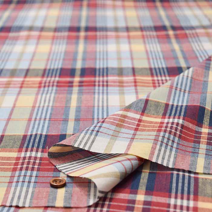 Cotton Madras Check Fabric made in India - nomura tailor