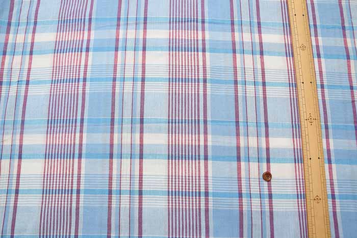 Cotton Madras Check Fabric made in India - nomura tailor