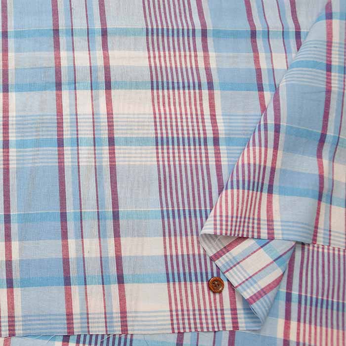 Cotton Madras Check Fabric made in India - nomura tailor