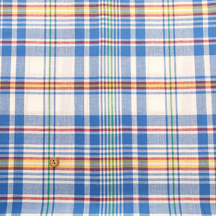 Made in India Cotton Yarn-Dyed Madras Check Fabric - nomura tailor