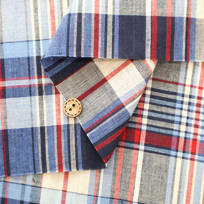 Made in India Cotton Yarn-Dyed Madras Check Fabric - nomura tailor