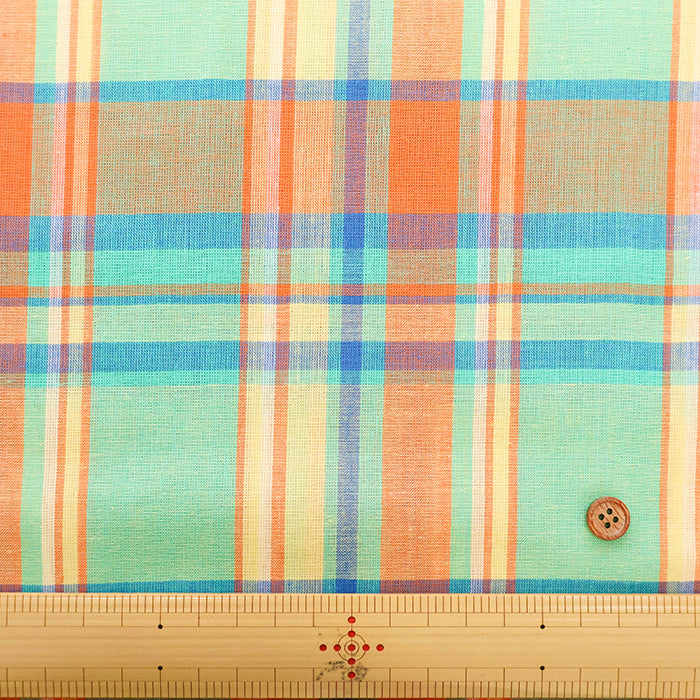 Made in India Cotton Yarn-Dyed Madras Check Fabric - nomura tailor