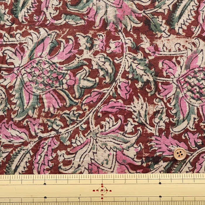 Made in India Cotton Kalamkari Printed Fabric - Calico - nomura tailor
