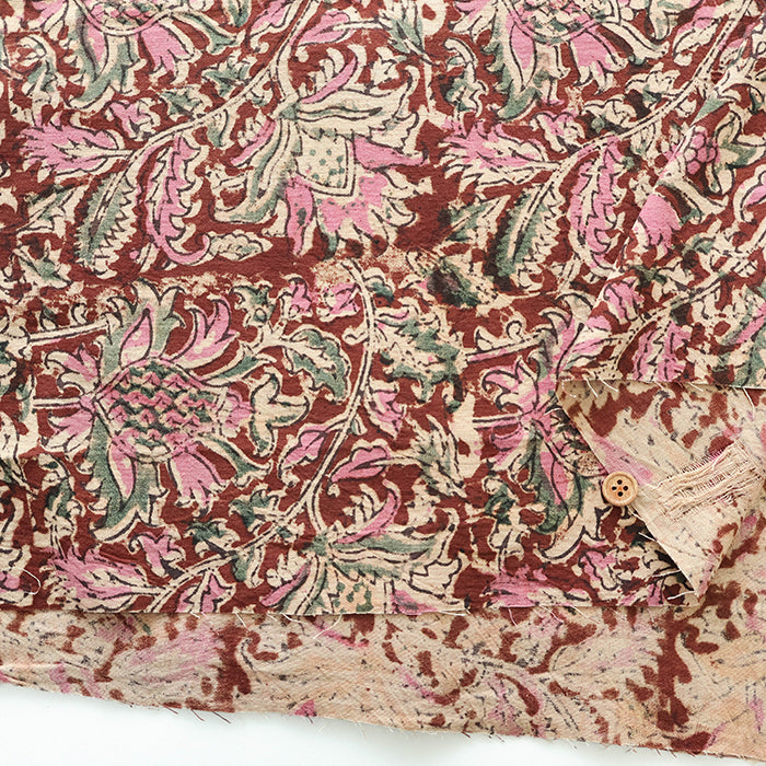 Made in India Cotton Kalamkari Printed Fabric - Calico - nomura tailor
