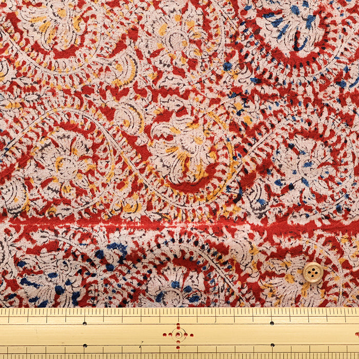 Made in India Cotton Kalamkari Printed Fabric - Calico - nomura tailor