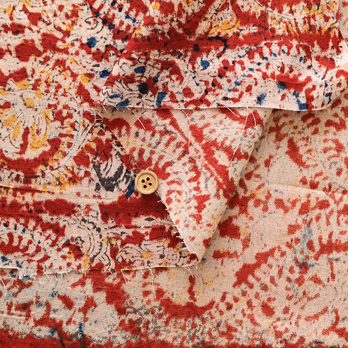Made in India Cotton Kalamkari Printed Fabric - Calico - nomura tailor