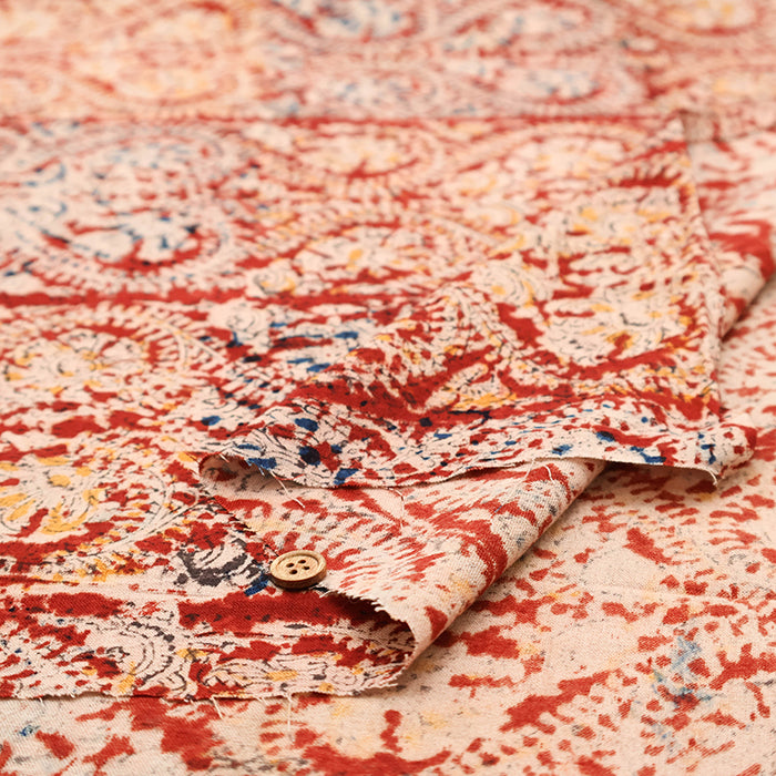 Made in India Cotton Kalamkari Printed Fabric - Calico - nomura tailor