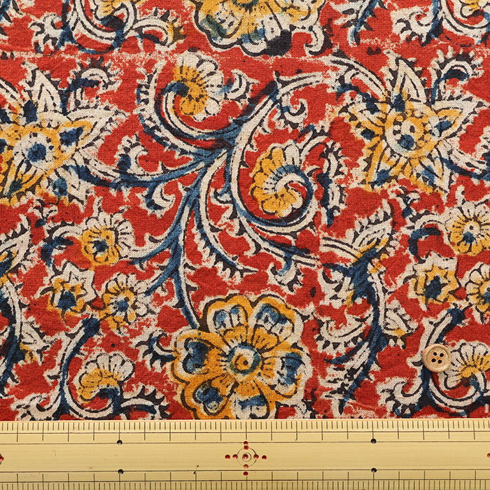 Made in India Cotton Kalamkari Printed Fabric - Calico - nomura tailor