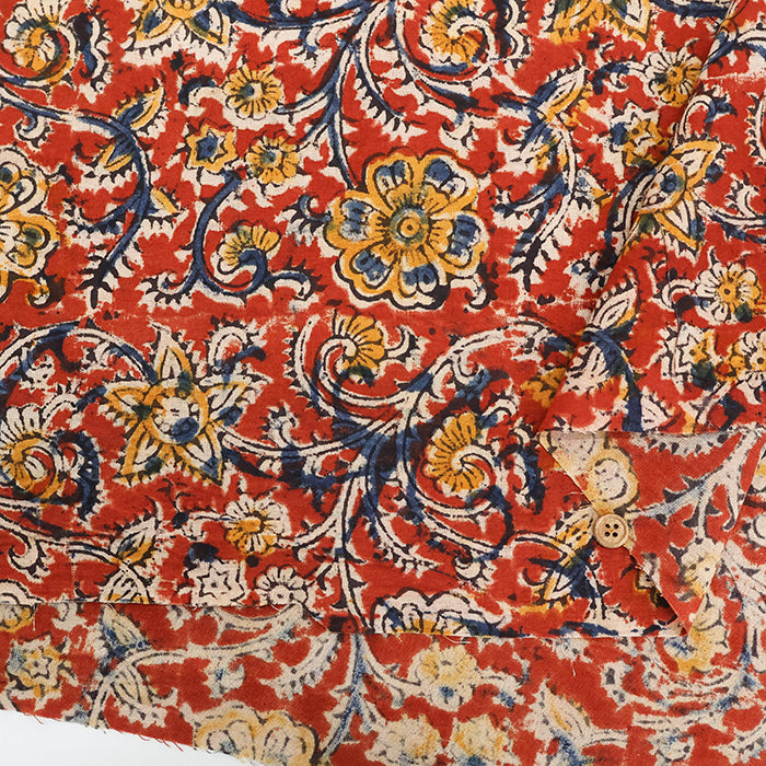 Made in India Cotton Kalamkari Printed Fabric - Calico - nomura tailor