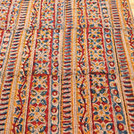Made in India Cotton Kalamkari Printed Fabric -  Calico Stripe - nomura tailor