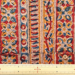 Made in India Cotton Kalamkari Printed Fabric -  Calico Stripe - nomura tailor