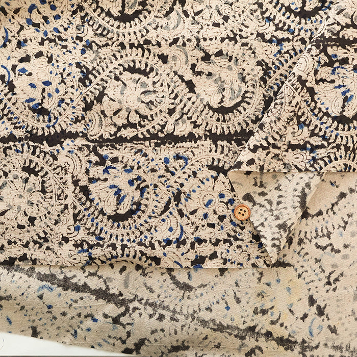 Made in India Cotton Kalamkari Printed Fabric - Calico - nomura tailor