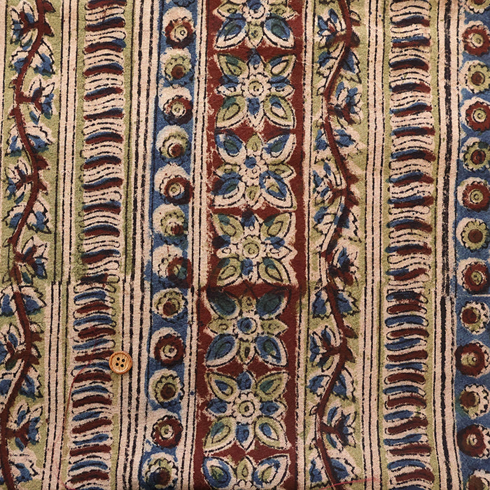Made in India Cotton Kalamkari Printed Fabric - Calico - nomura tailor
