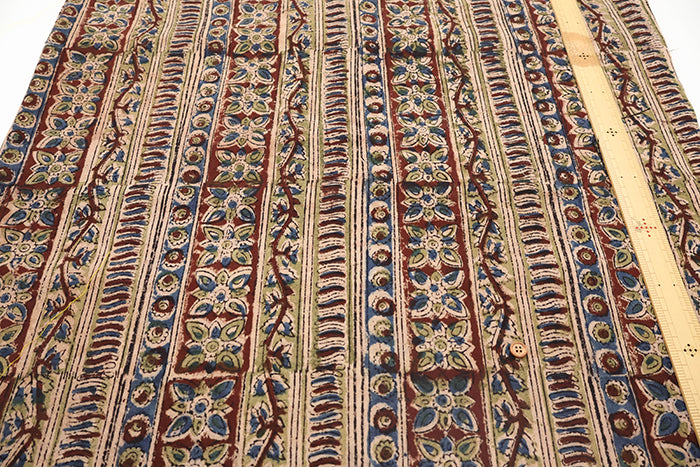 Made in India Cotton Kalamkari Printed Fabric - Calico - nomura tailor