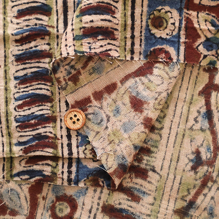 Made in India Cotton Kalamkari Printed Fabric - Calico - nomura tailor