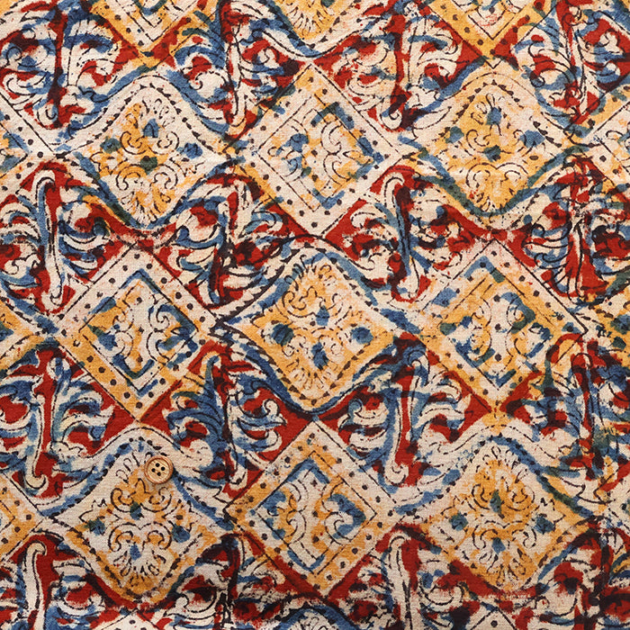 Made in India Cotton Kalamkari Printed Fabric - Calico - nomura tailor